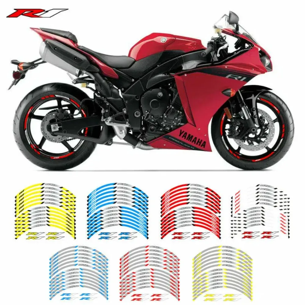 

FOR YAMAHA YZF-R1 YZF R1 17 inch RIM STRIPES WHEEL DECAL TAPE STICKER KIT