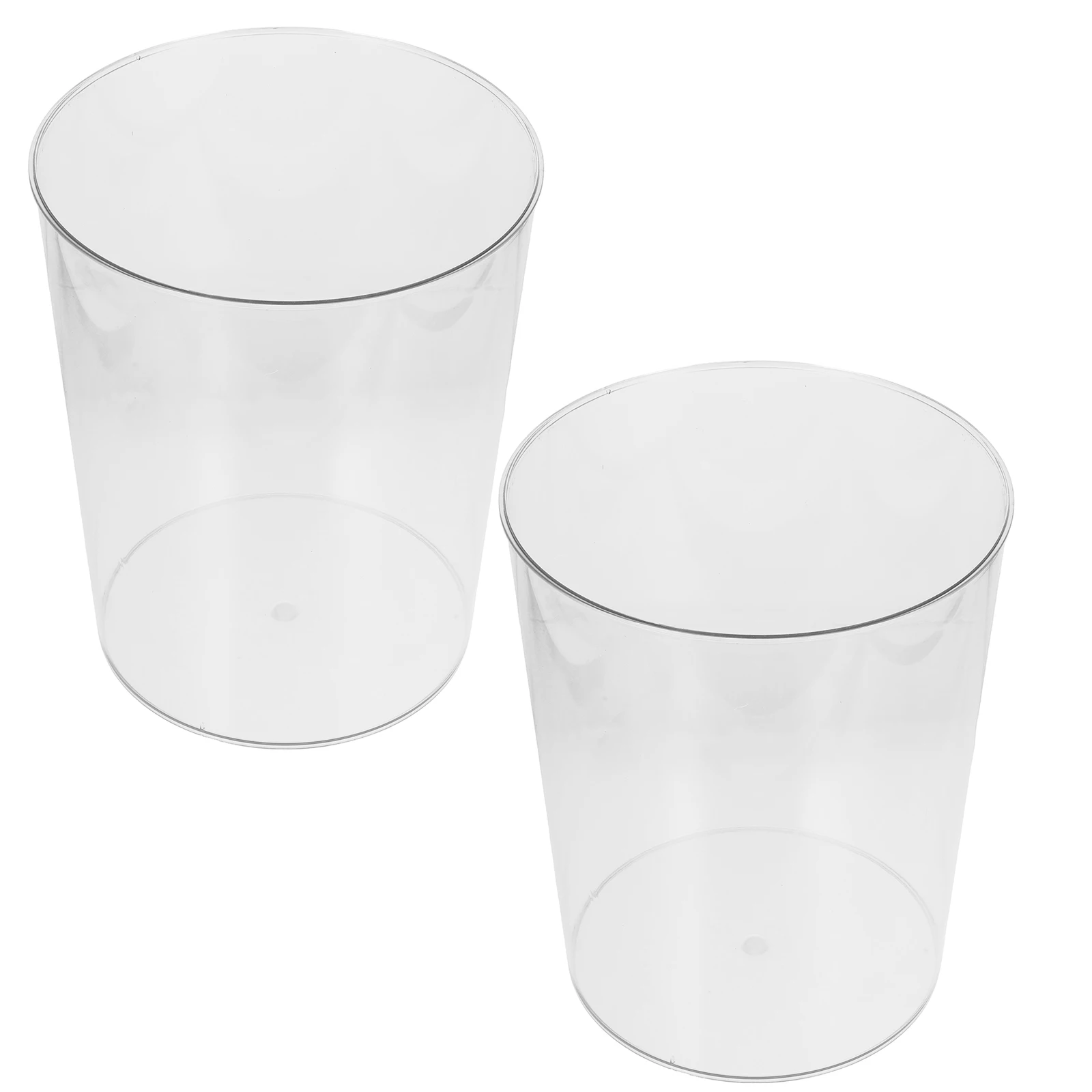 

2Pcs 12L Transparent Storage Bucket Large Capacity Trash Can Household Garbage Bin Bedroom Office Kitchen Bathroom Waste