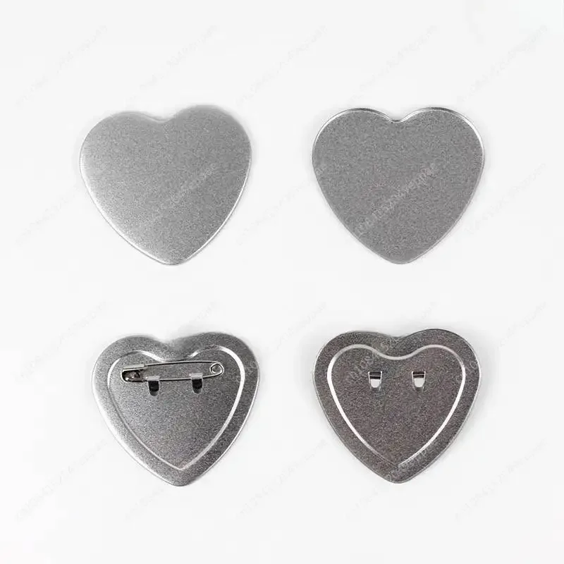 57mm Green Pink Heart Shaped Badge Mold for Sliding Style Badge Button Maker Machine Replacement 100Sets Metal Making Parts