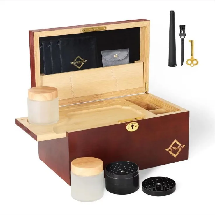 

Подходит для ящика для хранения из бамбукового дерева для гостиной, съемный лоток для хранения, съемная коробка для аксессуаров для курения в спальне, коробка для сигарет g