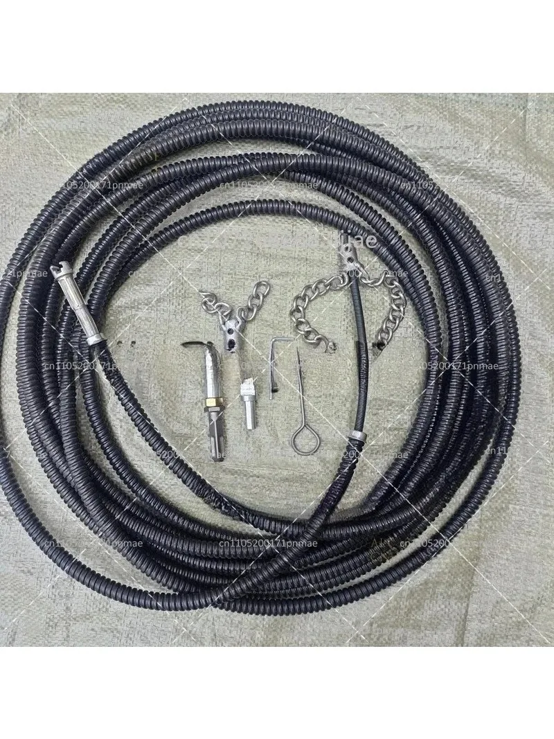 Electric Sewer Dredging Tool with Solid Chain Spring for Pipe Cleaning, Heavy Duty Drain Unblocker