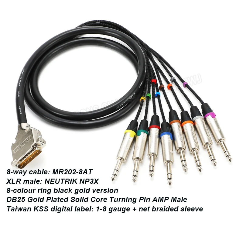 AES Digital Snake Cable 8-in 8-out DB25 to XLR