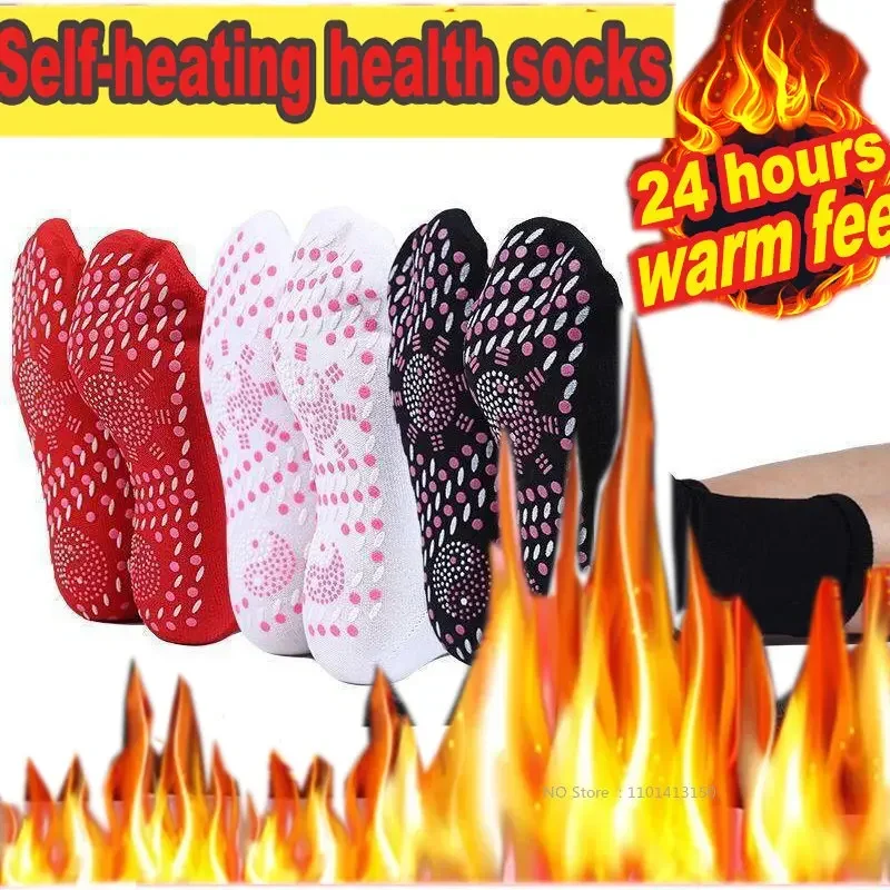 

WinterSelf-heating Health Care Socks Women Ski Sports Self Heated Massage Sport Short Sock Magnetic Therapy Comfortable Warm Sox