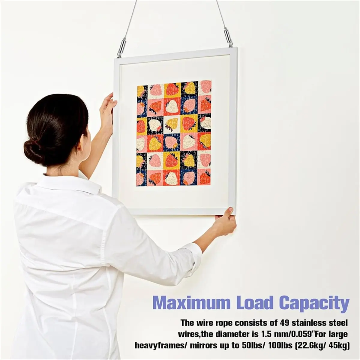 

НОВИНКА 2026: Набор для подвешивания картин из 28 предметов, усиленный, с регулируемыми проволоками и D-образными кольцами для зеркал, рамок, произведений искусства