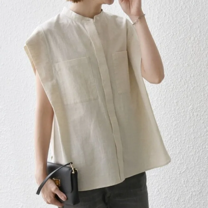 

Летняя женская блузка из хлопка и льна, свободного кроя, повседневная, художественная, с коротким рукавом, модная, средней длины, однотонная