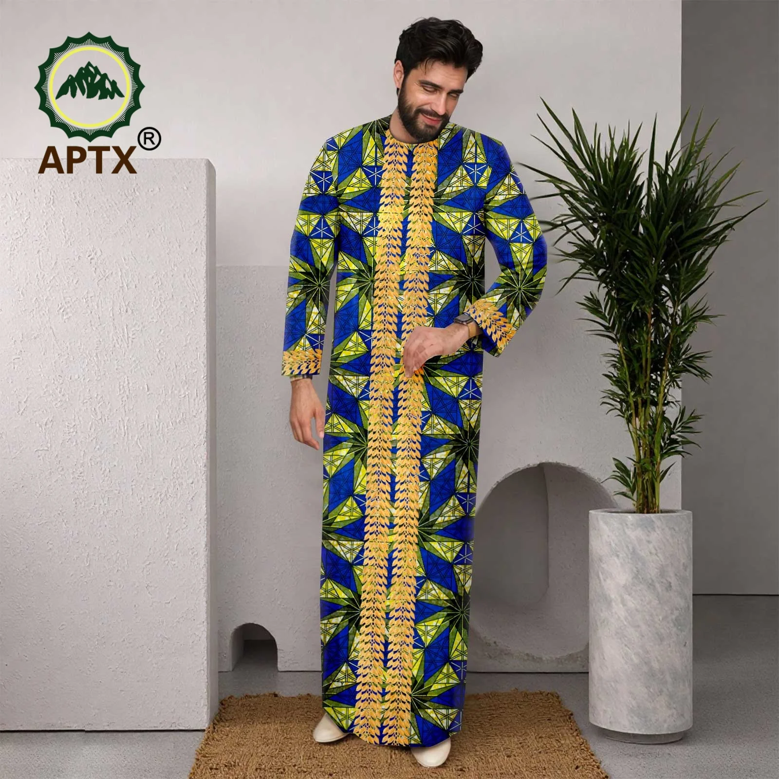 APTX Muslim Men Robe Abaya Long Sleeve Embroidery Festival Set Casual Men 3-Pcs Suit Abaya Middle East Arab Clothes 2514012