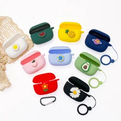 Cartoon Silicone Protective Non-slip Cover For Huawei Honor Earbuds X3i X3 Lite Wireless Bluetooth Earphones Case With Buckle