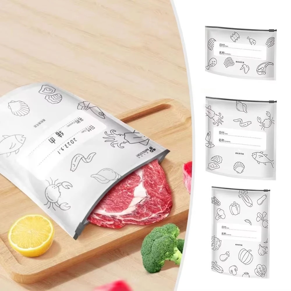 15/80PCS Aluminum Foil Storage Bags Freezer Sealed Organizers Food Packaging Reusable Pantry Odor-Proof Bag Kitchen Essential