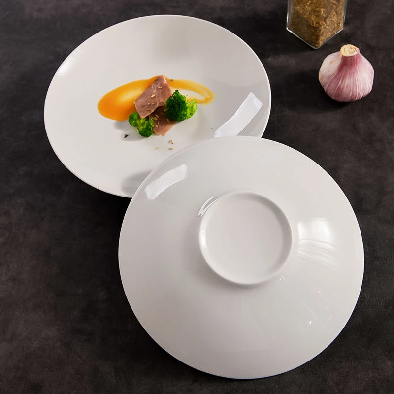 Vala de porcelana china estilo chino, juego de cerámica blanca, tazón de ramen, tazón de sopa, plato de postre, uso domést...