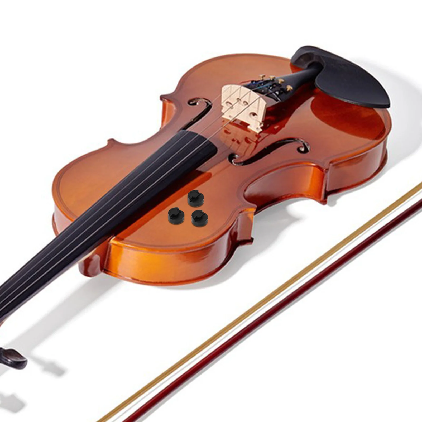 

4 Pcs Violin Mute Viola Practice Gadget Cushion Metal Orchestral Quiet Attachment