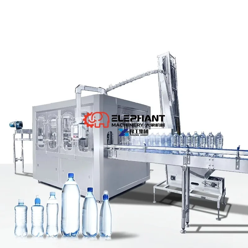 Complete Water Production Line Including Blowing/water Treatment/filling/labeling/packaging Machine for New Water Plant