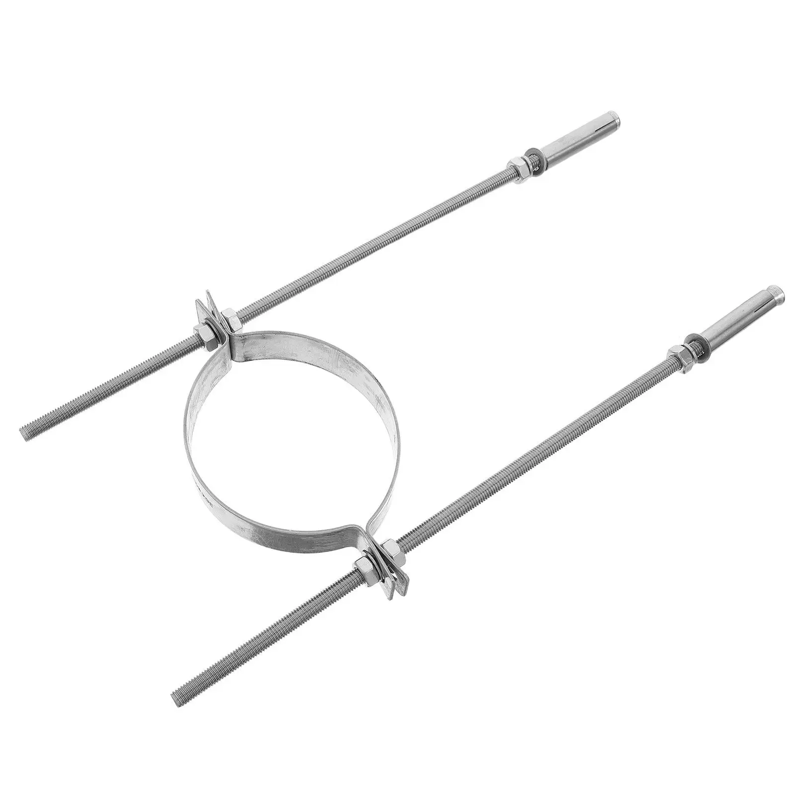 Stainless Steel Pipe Clamp Bracket M8x350 Quick Release Heavy Duty Downspout Support Wall Mount Rainwater Gutter Downpipe Holder