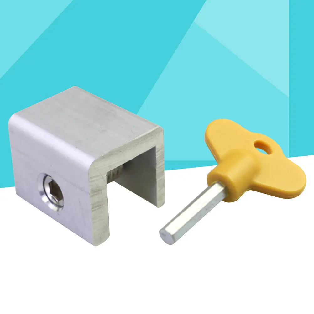 

10 шт. оконных замков из алюминиевого сплава, регулируемые, для раздвижных дверей, совместимые с направляющими высотой 1,2 см, система безопасности для окон