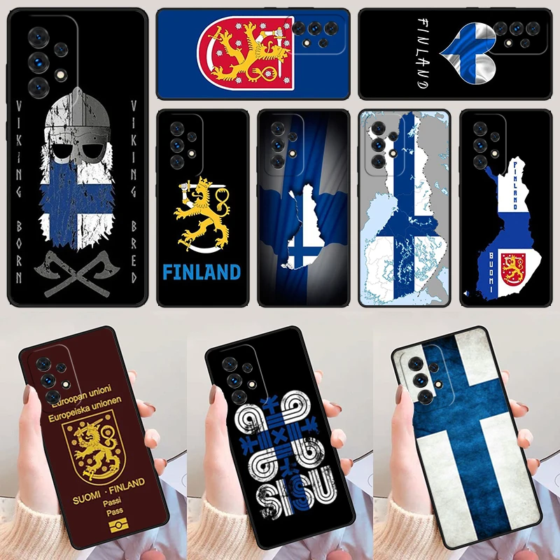 Finland Grunge Flag For Samsung Galaxy A52 A72 A73 A20e A21S A50 A70 A11 A12 A42 A31 A40 A51 A71 A32 A80 A91 Phone Case