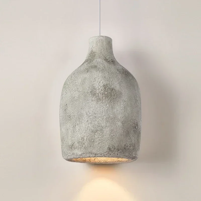 

WabiSabi Cement Pendant Light Nordic Chandelier For Dining Room Restaurant Foyer Bedside Hanging Lamp Restaurant Droplight