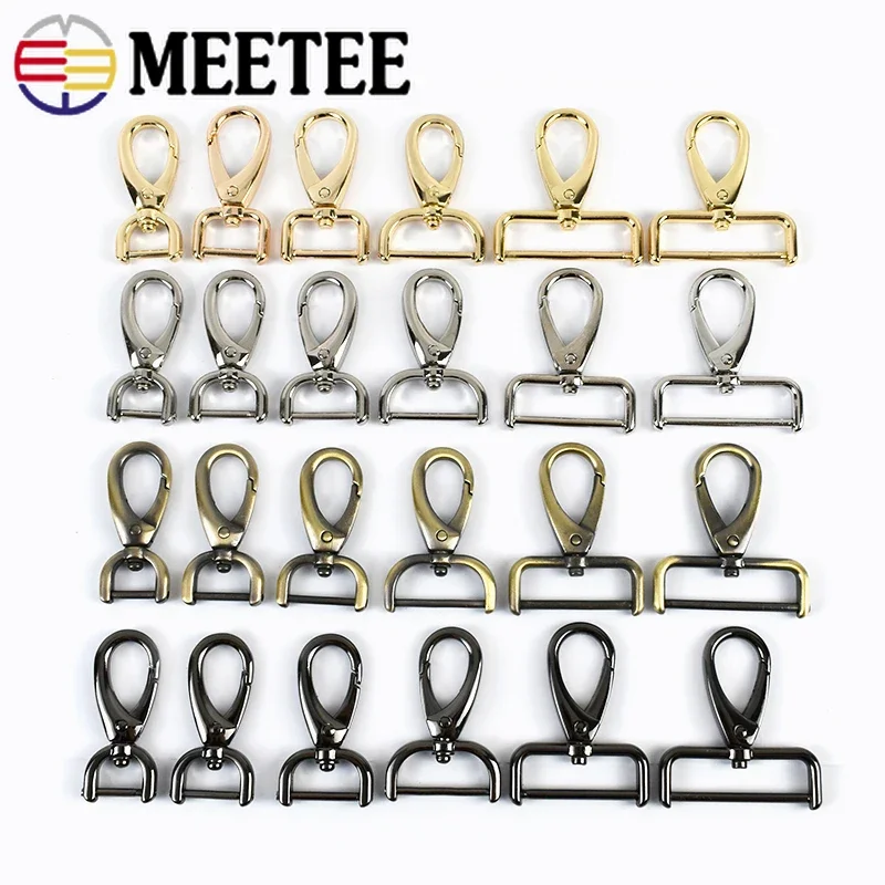 5Pcs Detachable Bag Buckles for Strap 13-38mm Metal Swivel Lobster Clasp Belt Webbing Trigger Snap Hook DIY Accessories