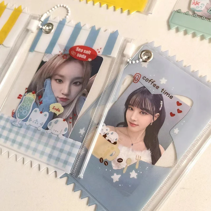 1pc Creative Candy Bag Photocard Holder With Keychain Student ID Bus Card Cover Ins Japanese Idol Photo Card Sleeves Bag Pendant