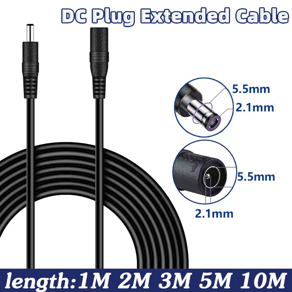 

DC 12V Power Adapter Extension Cable 1M 2M 3M 5M 10M Male Female Power Cord Extend Wire for CCTV Camera Router Led Strip Light