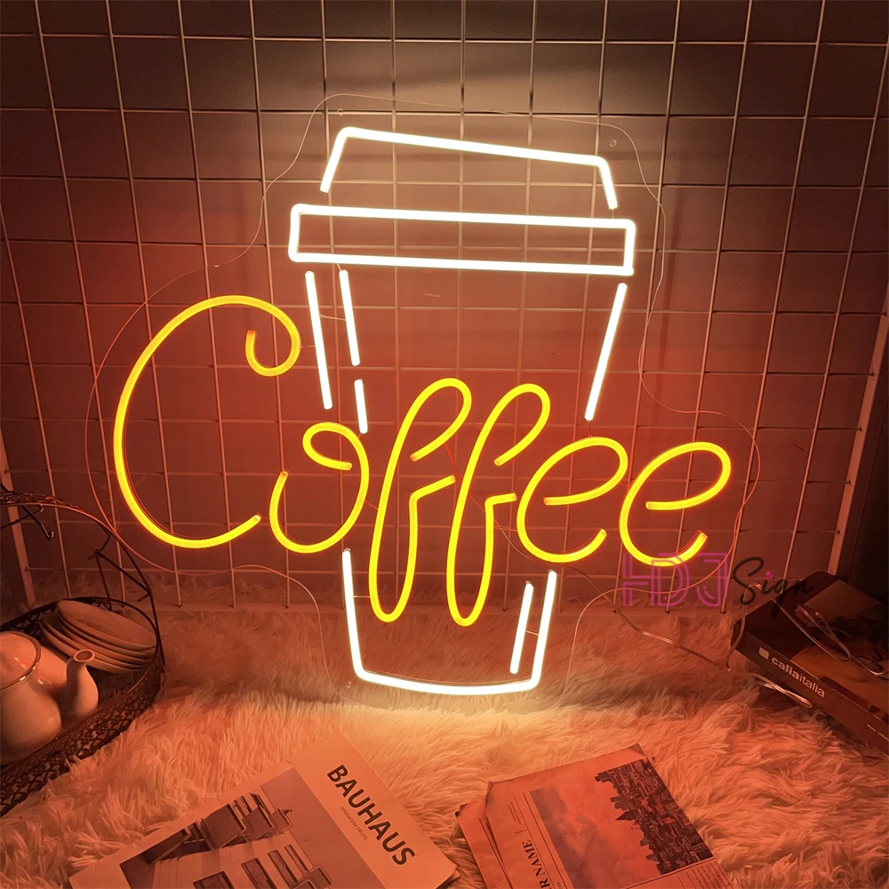 Coffee Bar Neon Sign Lights Pantry Room Decor Wall Art Cafe Restaurant Neon Lights Led Sign Lobby Lounge Kitchen Neon LED Sign