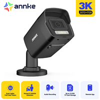 ANNKE 3K 5MP Dual Light Outdoor PoE Security Camera H.265+ Built-in Mic Support PoE DC12V IP Camera Indoor Outdoor IR Night