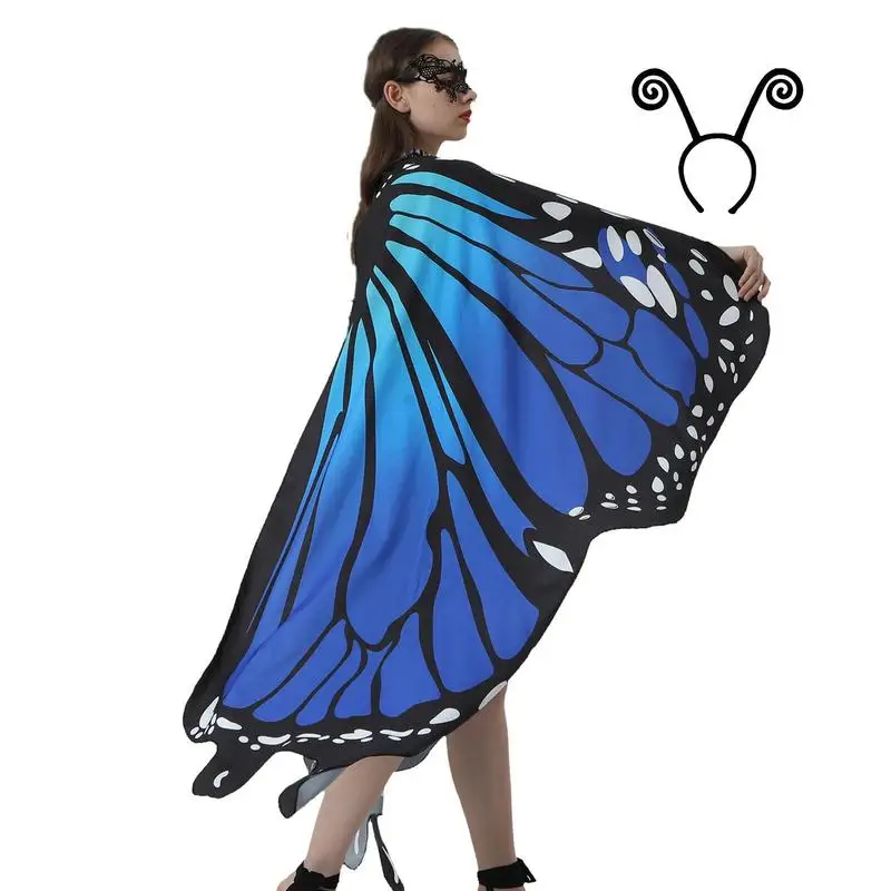 Butterfly Costume Bright-Colored Butterfly Costume For Women Wings Costume Moth Wings Morpho Monarch Fairy Party Cape Halloween