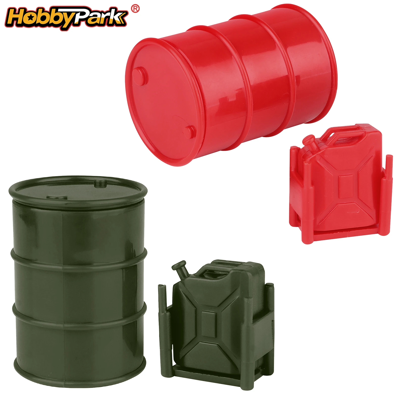 HobbyPark RC Simulated Fuel Tank Oil Barrel for TRX4M SCX24 RC Crawler Trucks 1/18 1/24 RC Car Accessories 1pack