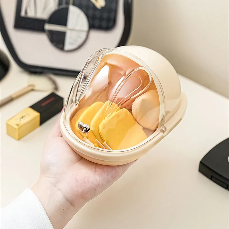 Porta spugna per trucco Scatola portaoggetti per uova cosmetiche antipolvere Scatola portaoggetti per spugna in polvere Custodia per frullatore per trucco Porta soffio cosmetico