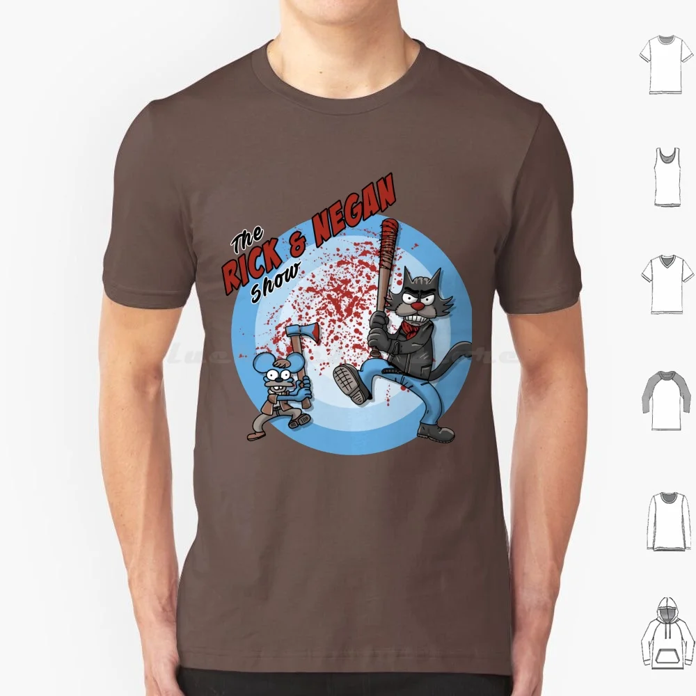 The Rick And Negan Show T Shirt 6xl Cotton Cool Tee Rick Negan Twd Funny Mashup Trending Negan Saviors