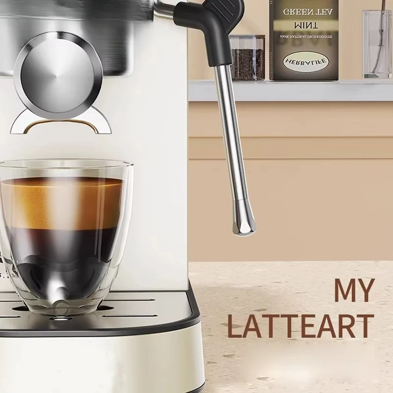 Full Metal Body Italian Style Semi-automatic Coffee Machine Home Retro Espresso High-pressure Extraction Milk Frother Maker