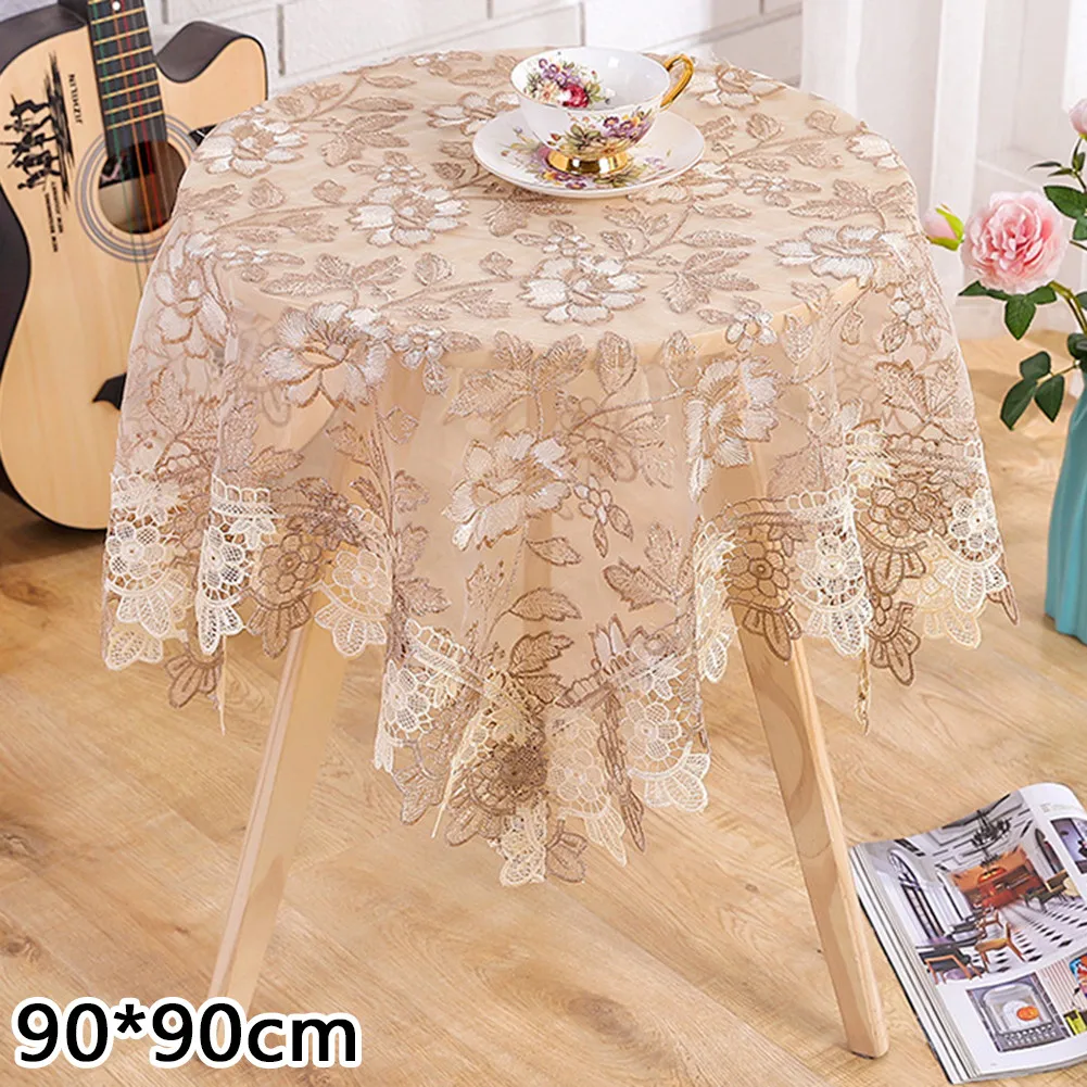 Elegant Floral Design Round Cover Great Addition to Any Room While Providing Protection from Dust and Scratches