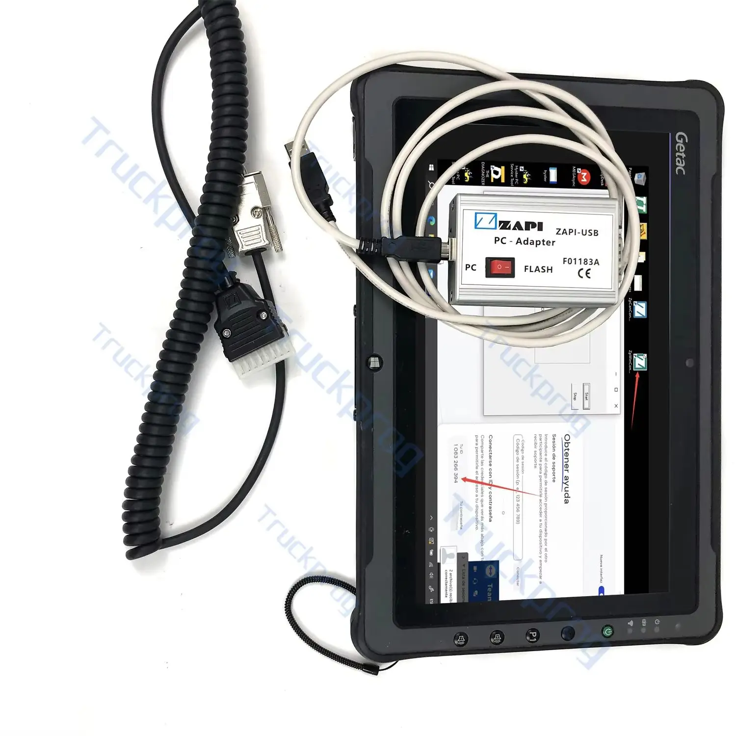 Getac tablet for ZAPI-USB electric controller for ZAPI F01183A data cable ZAPI console  forklift truck diagnostic scanner tool