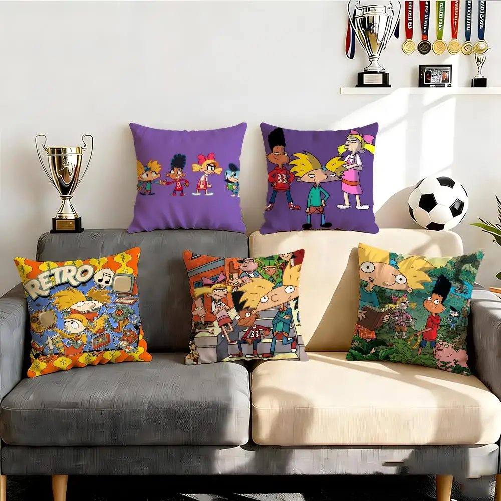 

Наволочки для подушек «Аниме Хей Арнольд», набор из 4 шт., 50x50, 45x45, 40x40, декоративные наволочки для дивана, домашний декор
