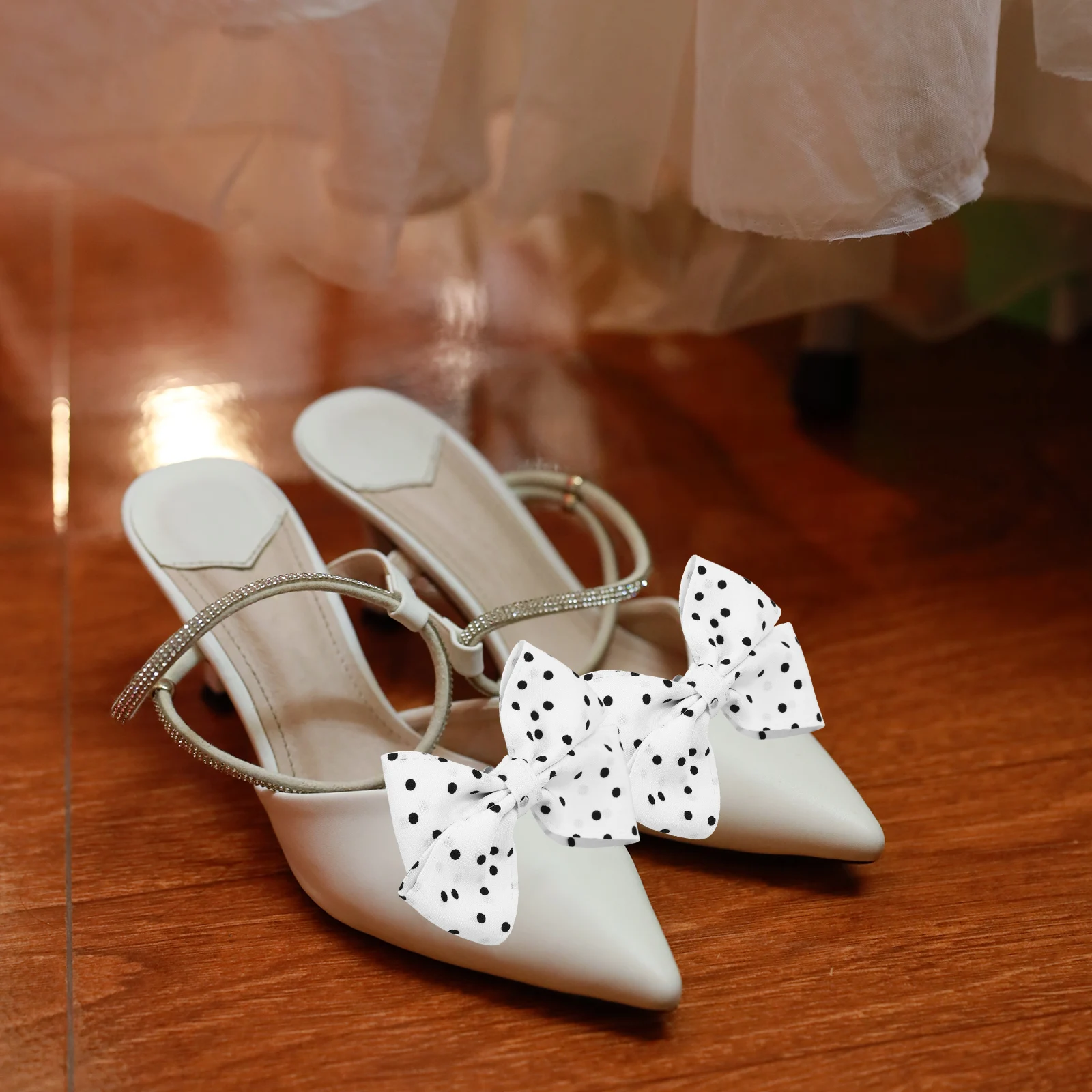 

Bow Shoe Buckle Wedding Heels Detachable Bowknot Buckles Decorations Clips Bridal Shoes