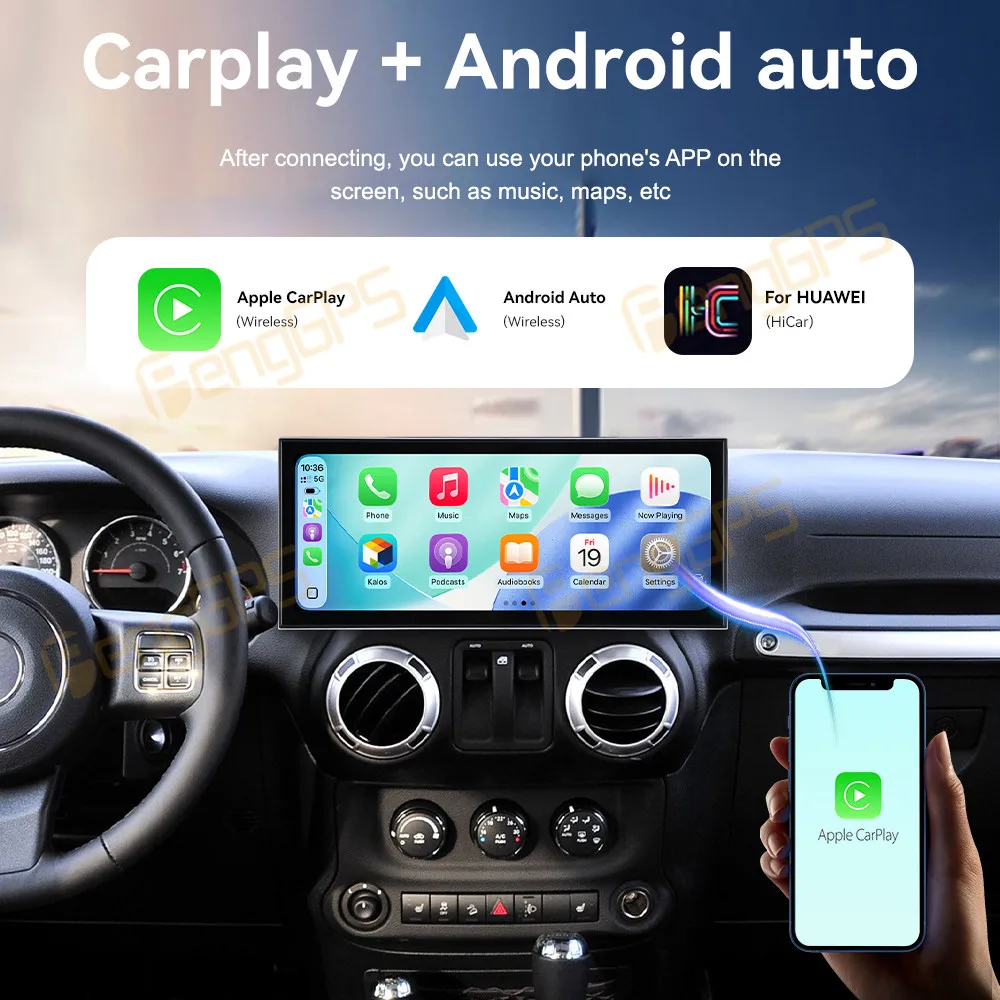 For Jeep Wrangler 2011–2017 Android Car Radio Multimedia Video Player Wireless Carplay Autoradio Stereo GPS Navigation Head Unit