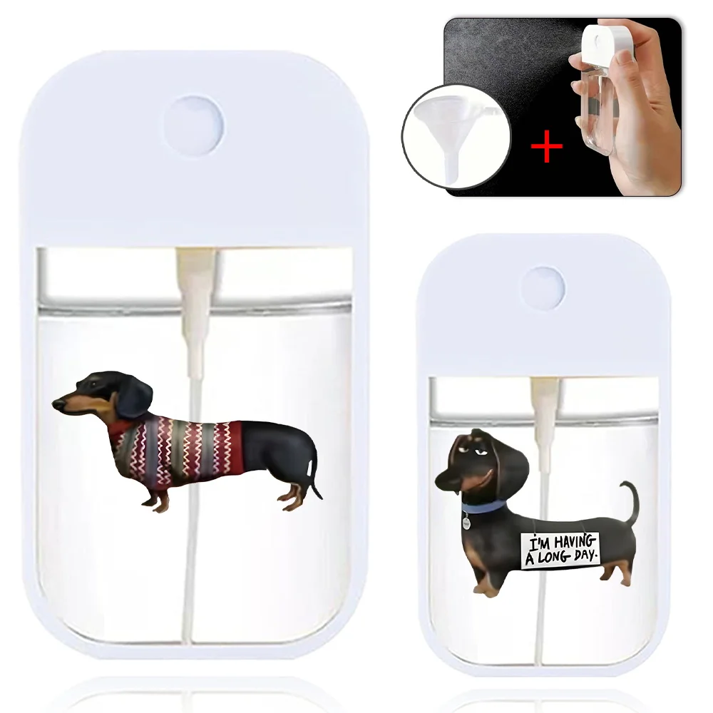 

Travel Perfume Bottles With Funnel Portable Refillable Perfume Clear Spray Bottle Split Bottle Purple Dog Series Pattern