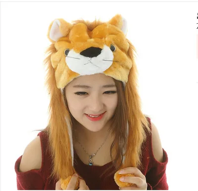 Plüsch Spaß Tierhüte One Size Cap Polyester mit Fleece Futter für Männer Frauen Teenager Junge Mädchen Mützen warm und süß – Detail 17
