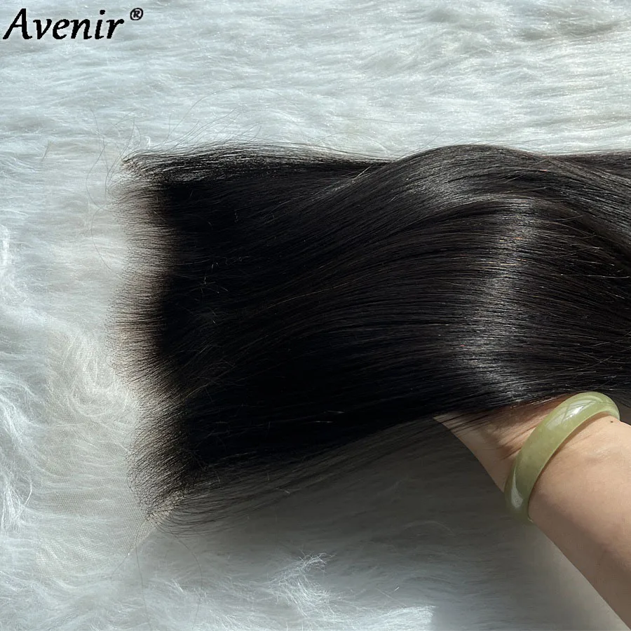 Avenir 9x6 Cierre completo de encaje solo cabello humano Real invisible HD encaje derretido pieles rectas y cierre de encaje ondulado solo