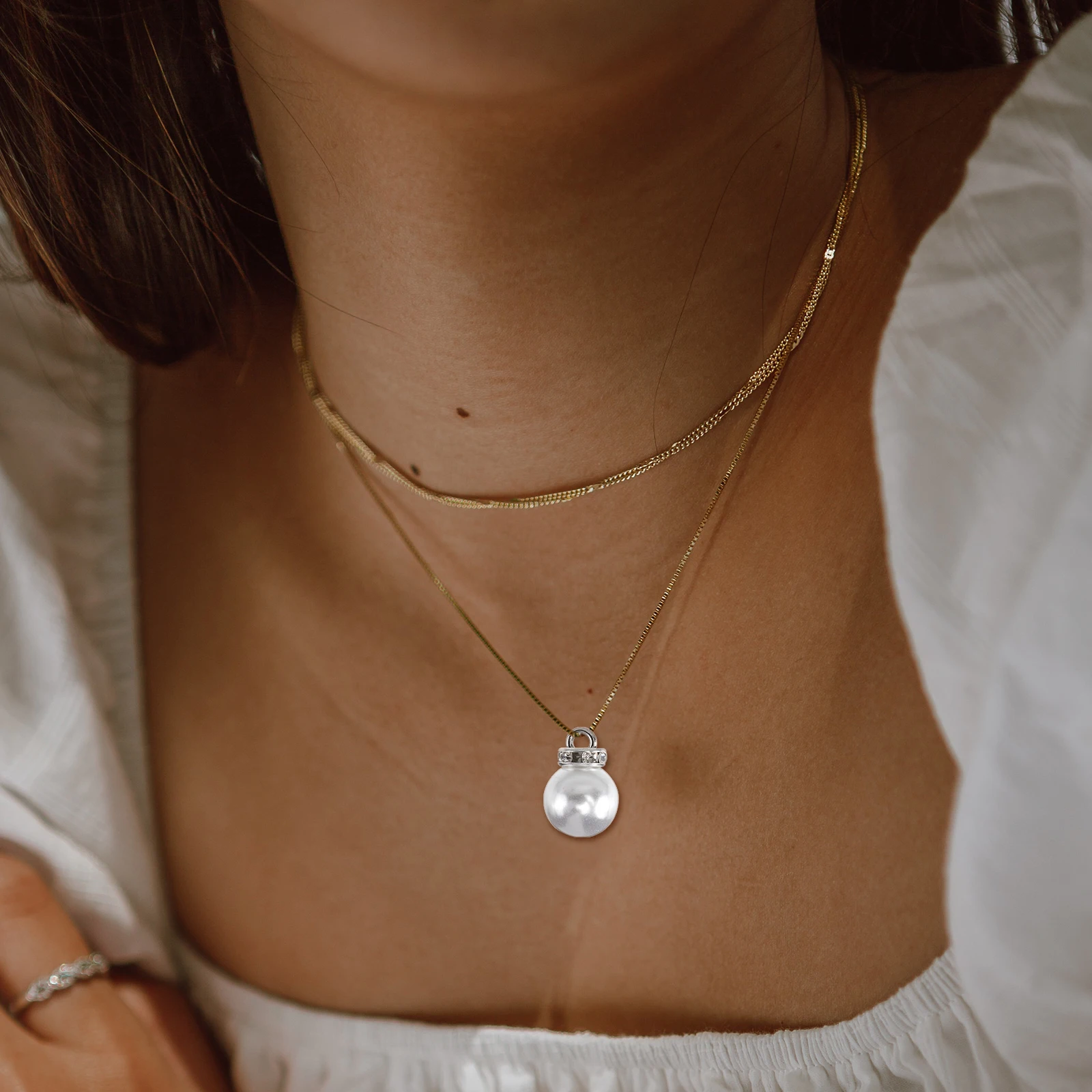 50 pçs strass colar pingentes de metal pérola encantos jóias acessórios diy artesanato decorativo imitação pérolas artesanal