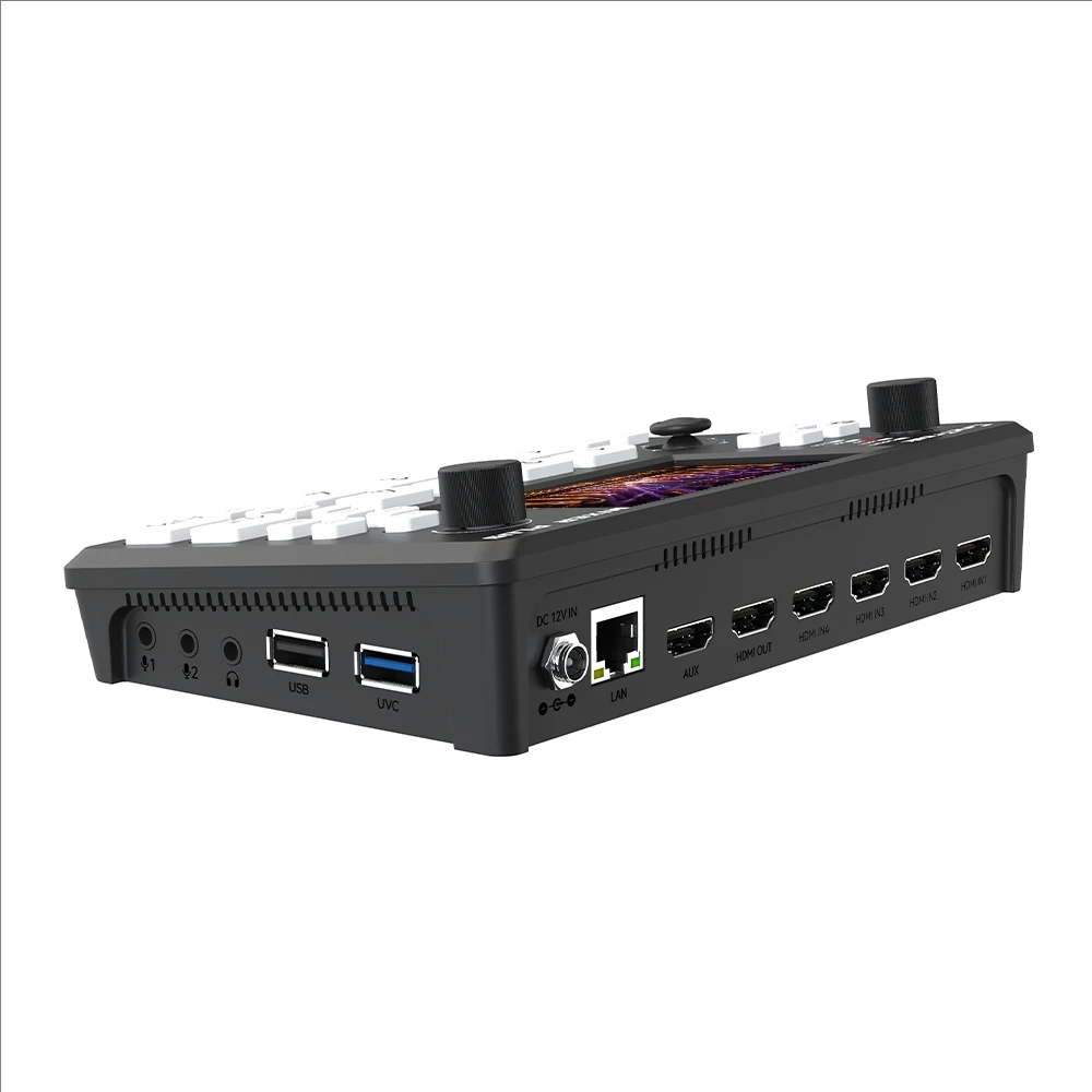 

Cinetreak Mixer Plus 4,5 дюйма поддерживает 4-канальный HDMI-совместимый видеокоммутатор для потоковой передачи в реальном времени