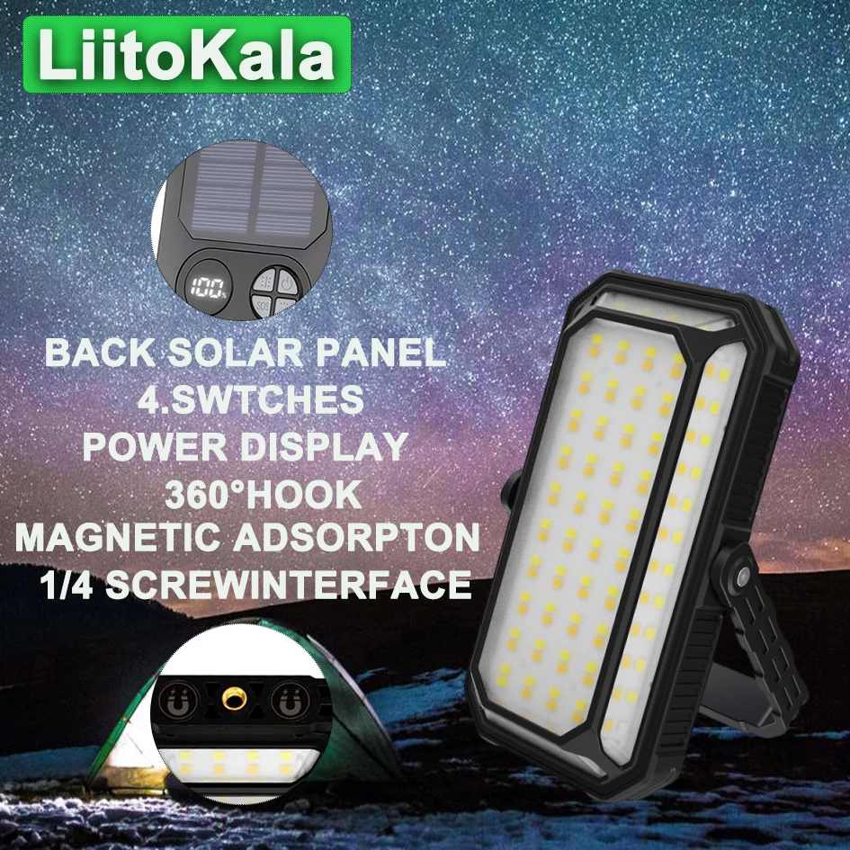 

Liitokala XY-008 Долговечные солнечные перезаряжаемые супер яркие уличные фонари для кемпинга
