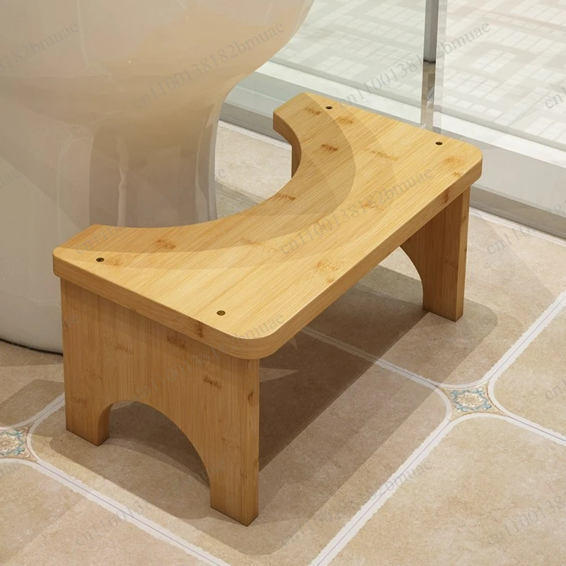For Adults Children No Installation Not-Slip Bathroom Toilet Stool Upgrade Bamboo Squatting Toilet Stool