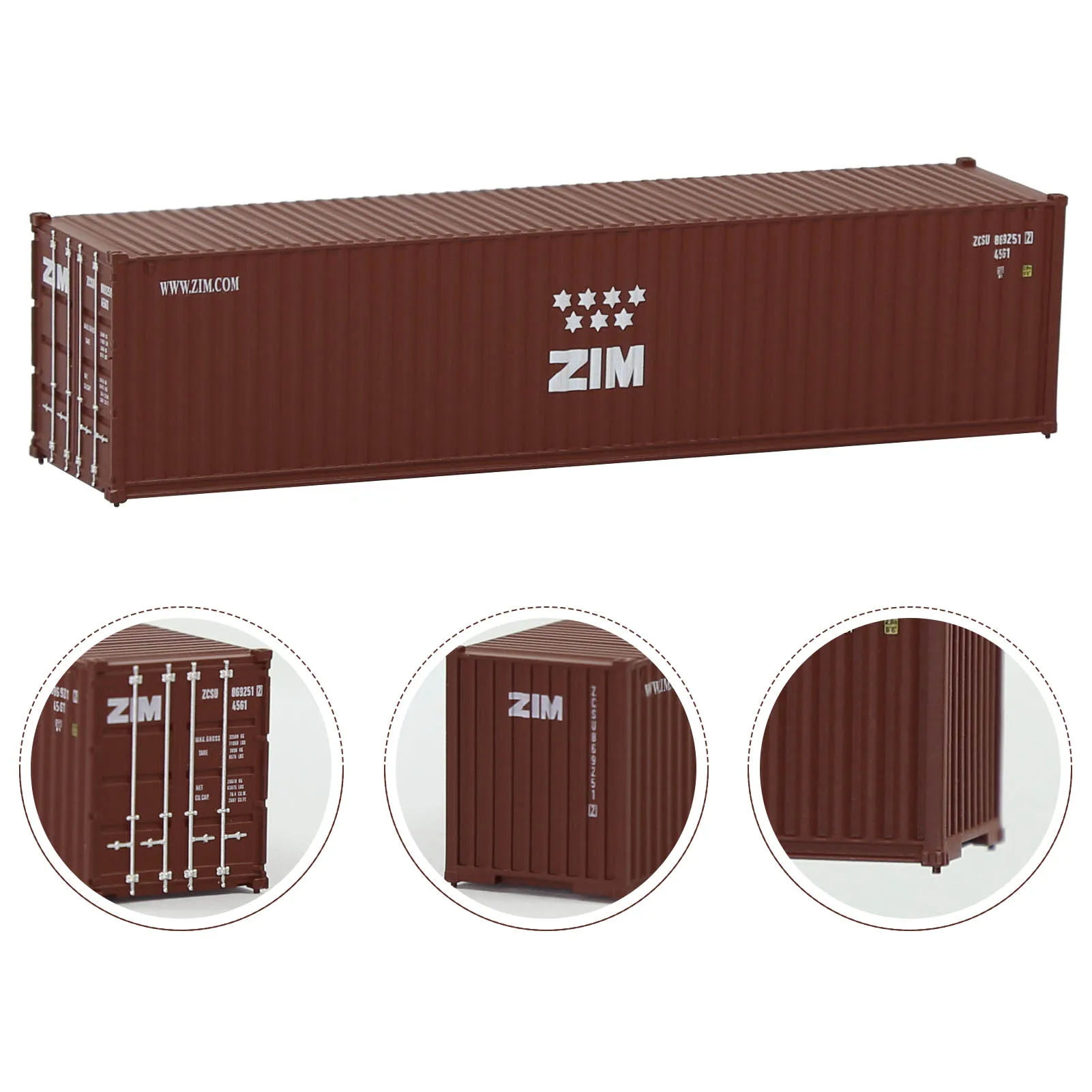 Evemodel N Scale 31pcs Different Brands 40ft Shipping Containers Cargo Box with Magnet