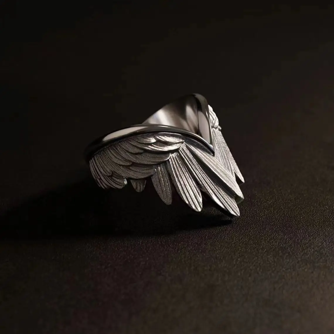 1Pc Exquisite Angel Wings Fashion Silver Color Ring  Men Women Daily Wear Gift Cocktail Party Prom Adjustable