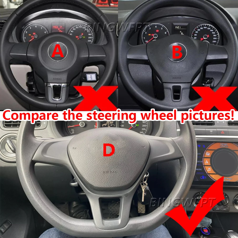 Car LED Steering Wheel Button Multifunction Volume Audio DVD Switch For VW Polo 2014-2019 for Santana 2015-2019 Accessories - view 2