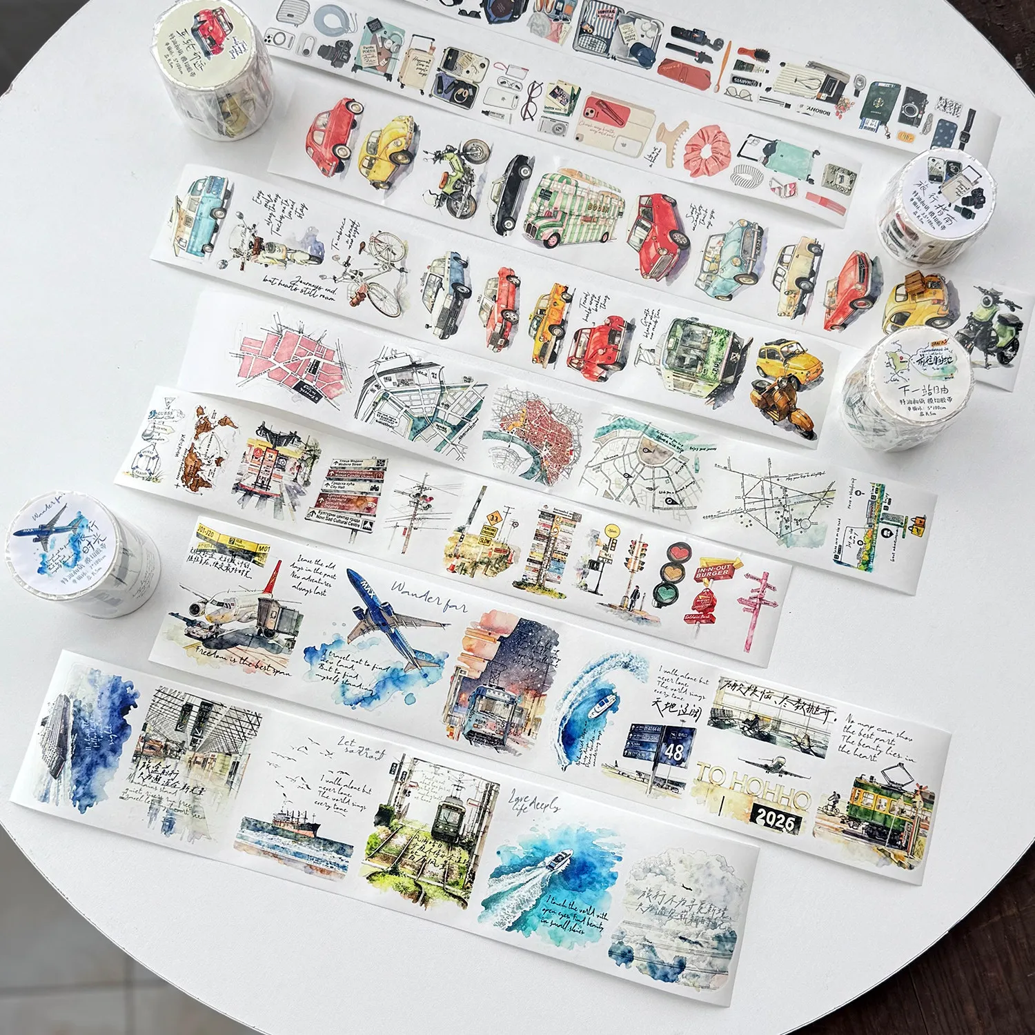เด็งเด็ง สตูดิโอ วินเทจ ทราเวล - Washi Tape Rolls บทวิจารณ์และราคา