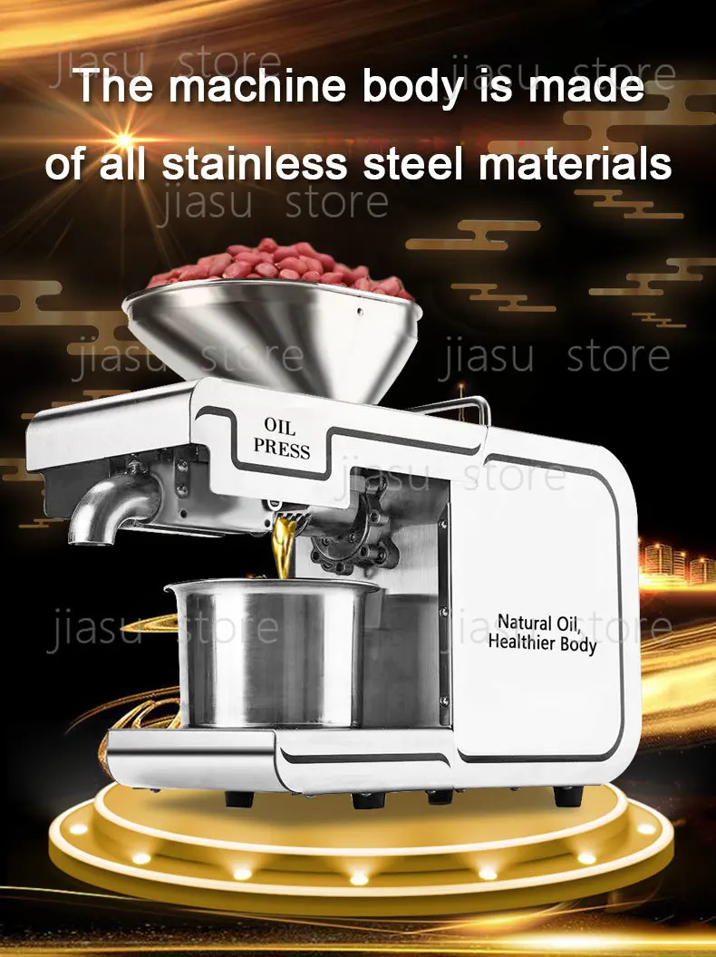

Mini Industrial Hydraulic Cold Oil Press Almond Olive Cocoa Butter Extraction Machine