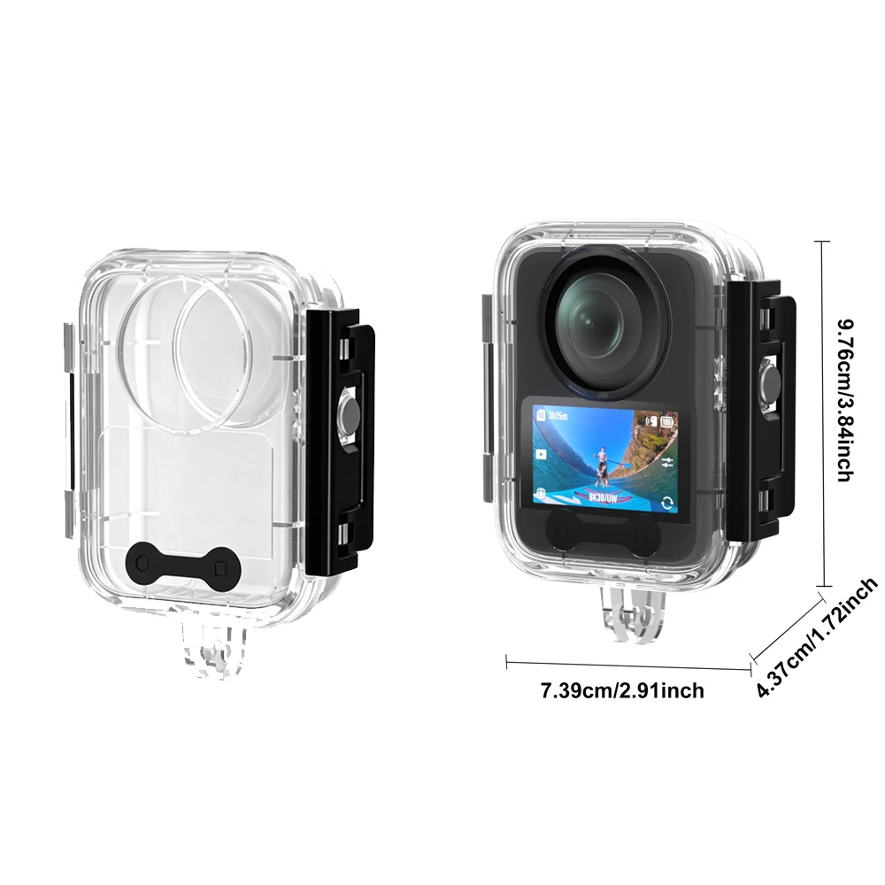 

​Waterproof Case for DJI Osmo 360, Invisible Dive Case 45M Underwater Housing Case Protective Case Housing Shell Accessories