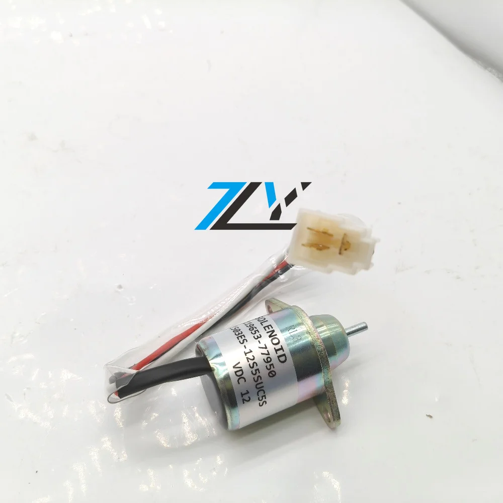 119653‑77950 Fuel Shut-off Solenoid for 3TNE84 3TNE88 3TNV70 3TNV76 4TNV88 Engines 1503ES‑12S5SUC5S 12V