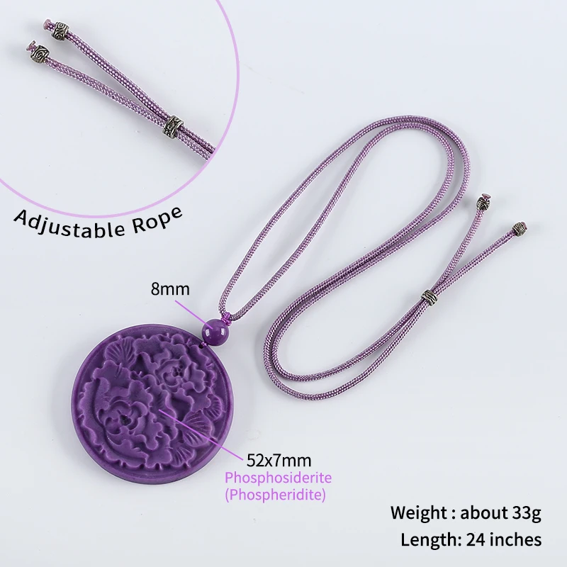 Purple Phosphosiderite Quality Beads Pendant Jewellery Making 52x7mm/8mm DIY Bracelet Necklace Accessories