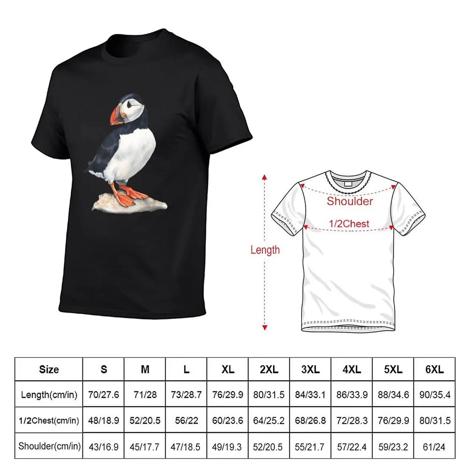 Puffin bird art. T-Shirt plus sizes quick drying baggy shirts fruit of the loom mens t shirts